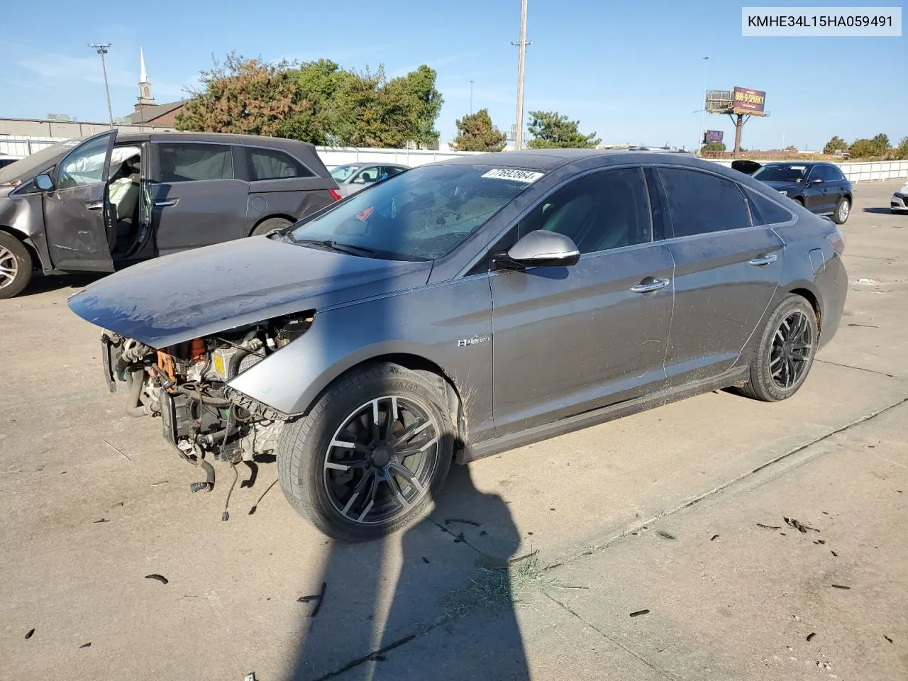 2017 Hyundai Sonata Hybrid VIN: KMHE34L15HA059491 Lot: 77692864