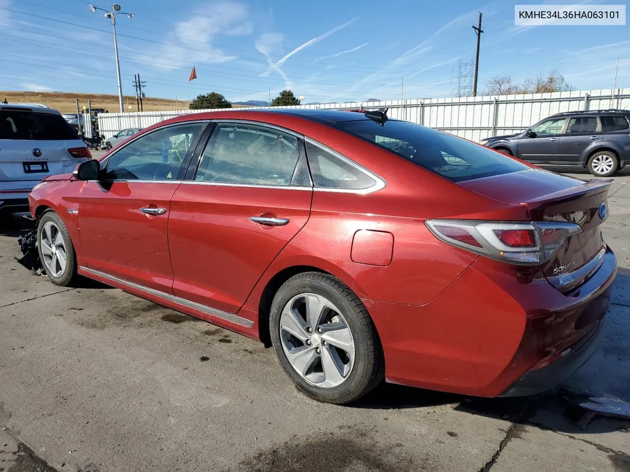 2017 Hyundai Sonata Hybrid VIN: KMHE34L36HA063101 Lot: 78197924