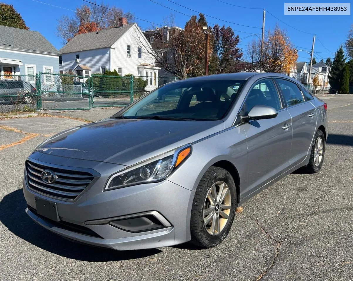 2017 Hyundai Sonata Se VIN: 5NPE24AF8HH438953 Lot: 78493534