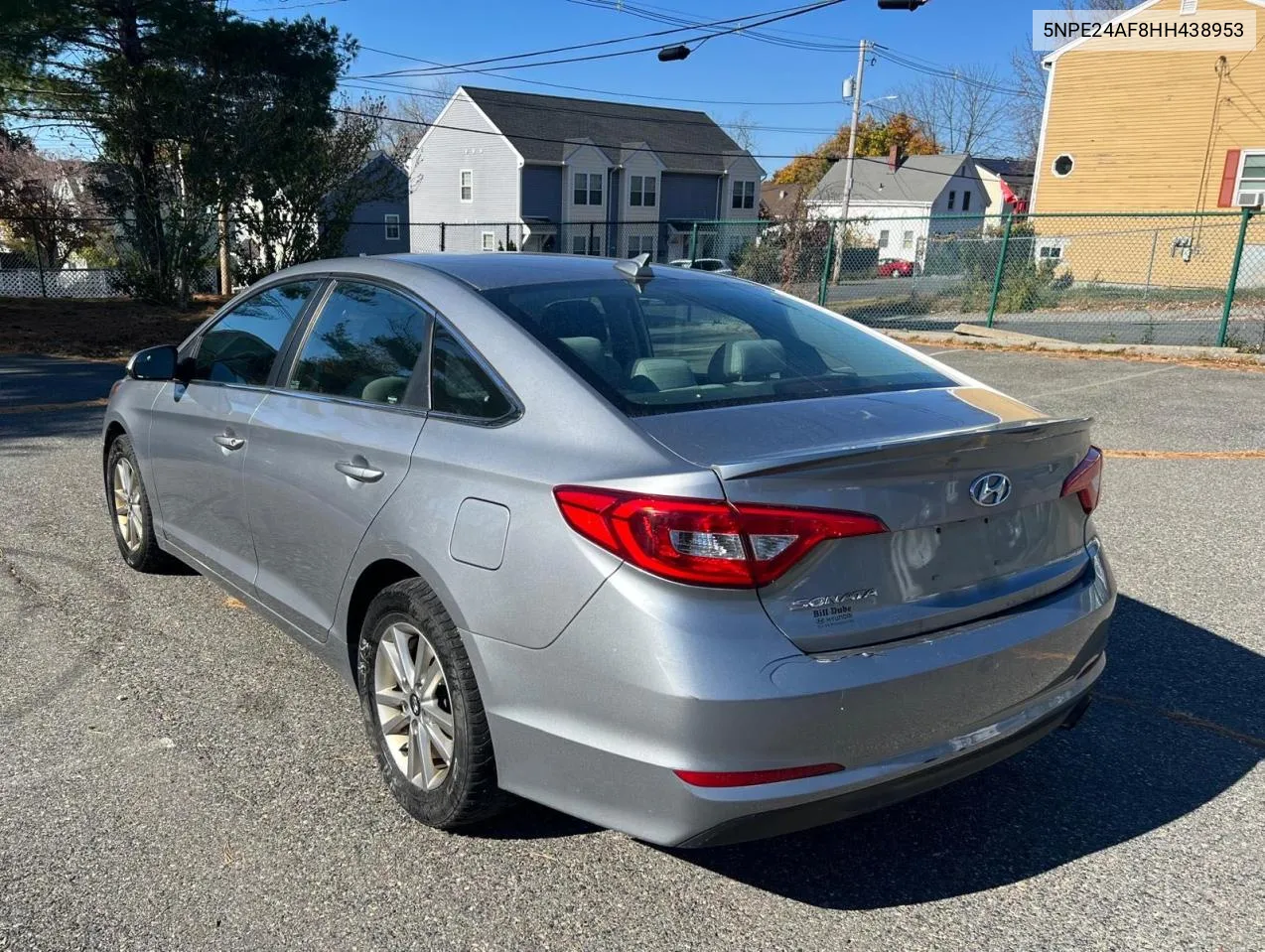 2017 Hyundai Sonata Se VIN: 5NPE24AF8HH438953 Lot: 78493534