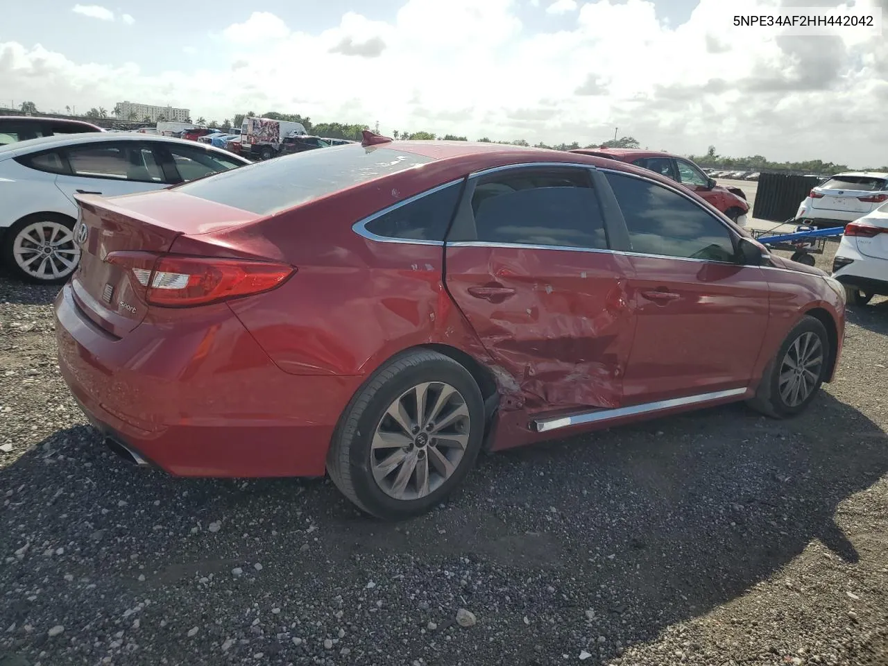 2017 Hyundai Sonata Sport VIN: 5NPE34AF2HH442042 Lot: 78706364