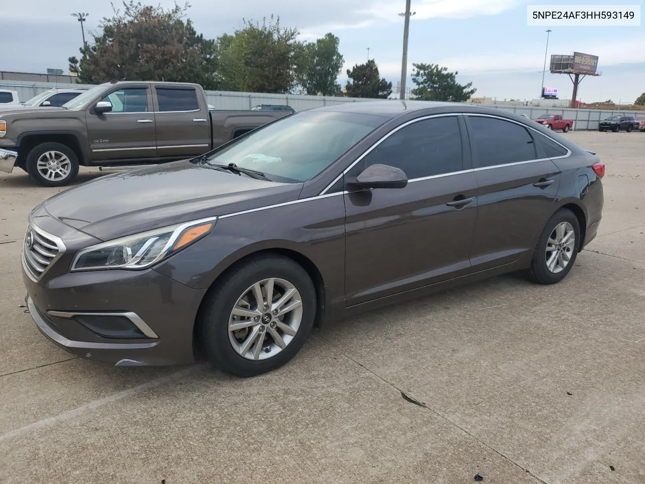 2017 Hyundai Sonata Se VIN: 5NPE24AF3HH593149 Lot: 78809304