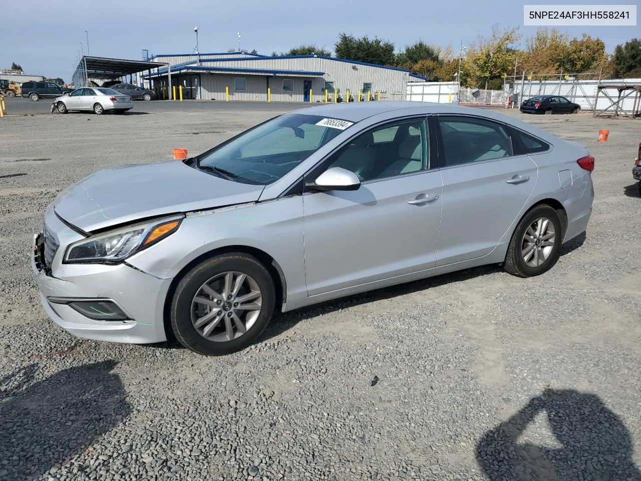 2017 Hyundai Sonata Se VIN: 5NPE24AF3HH558241 Lot: 78853394