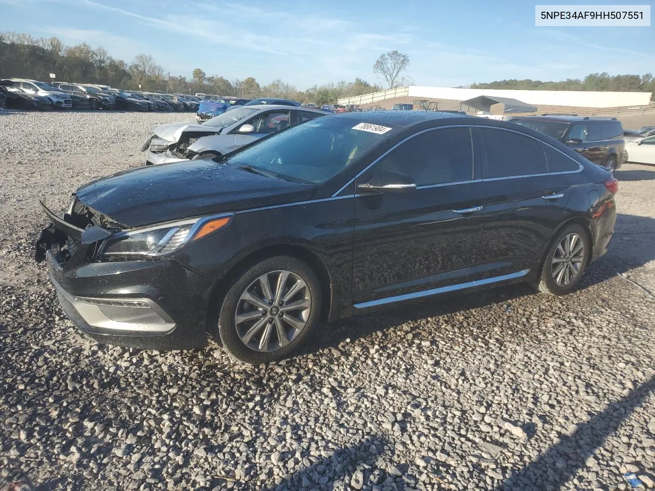 2017 Hyundai Sonata Sport VIN: 5NPE34AF9HH507551 Lot: 78861904