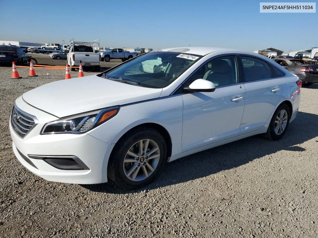 2017 Hyundai Sonata Se VIN: 5NPE24AF5HH511034 Lot: 80774214