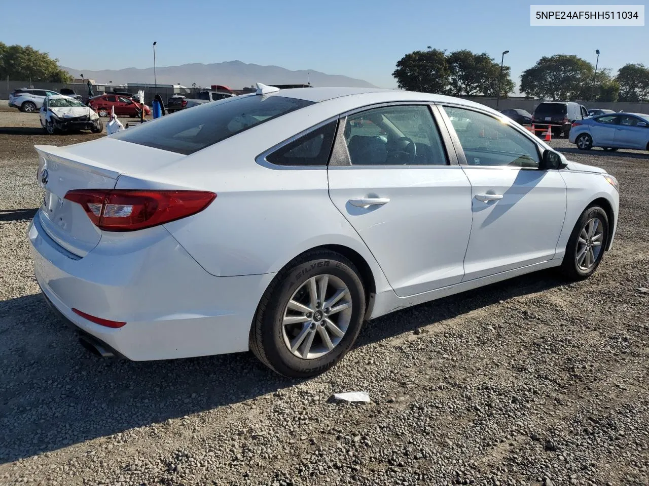 2017 Hyundai Sonata Se VIN: 5NPE24AF5HH511034 Lot: 80774214