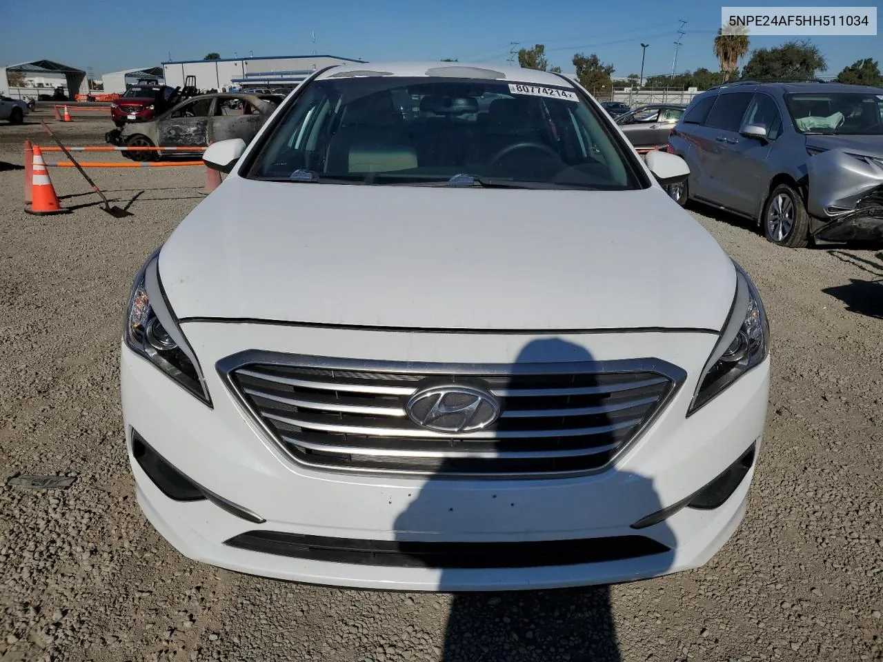 2017 Hyundai Sonata Se VIN: 5NPE24AF5HH511034 Lot: 80774214