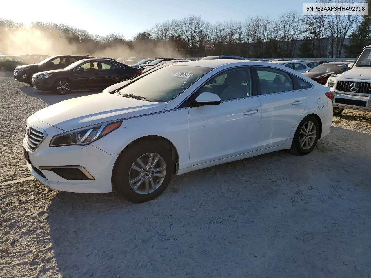 2017 Hyundai Sonata Se VIN: 5NPE24AF3HH492998 Lot: 80895344