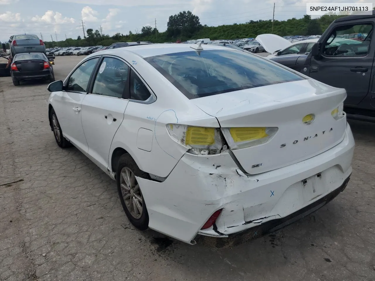 2018 Hyundai Sonata Se VIN: 5NPE24AF1JH701113 Lot: 63960544