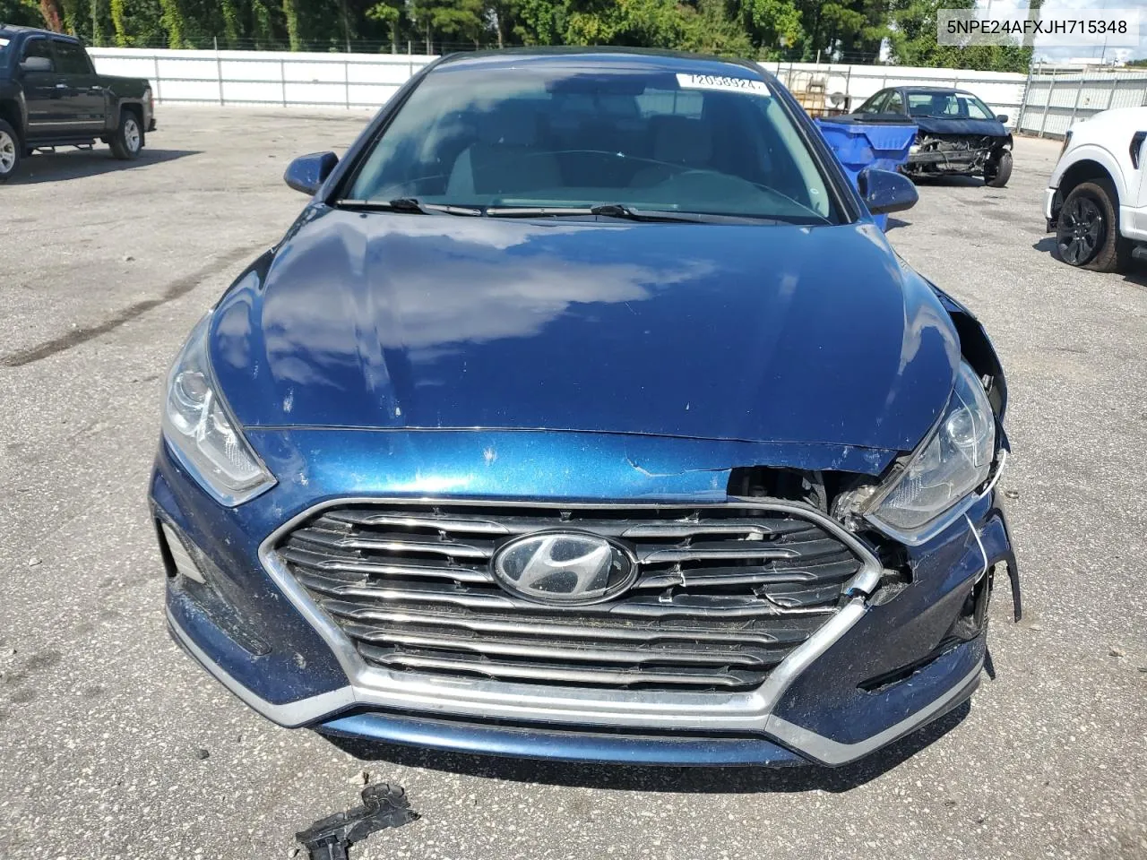 2018 Hyundai Sonata Se VIN: 5NPE24AFXJH715348 Lot: 72058924