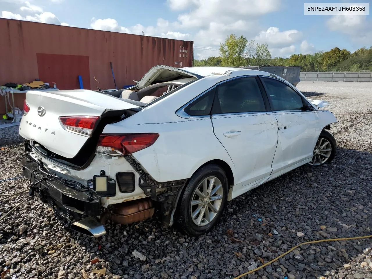 2018 Hyundai Sonata Se VIN: 5NPE24AF1JH603358 Lot: 72843334