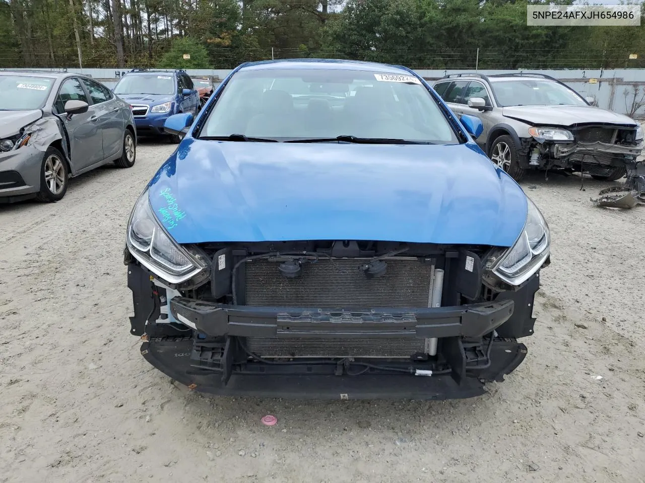 2018 Hyundai Sonata Se VIN: 5NPE24AFXJH654986 Lot: 73569224