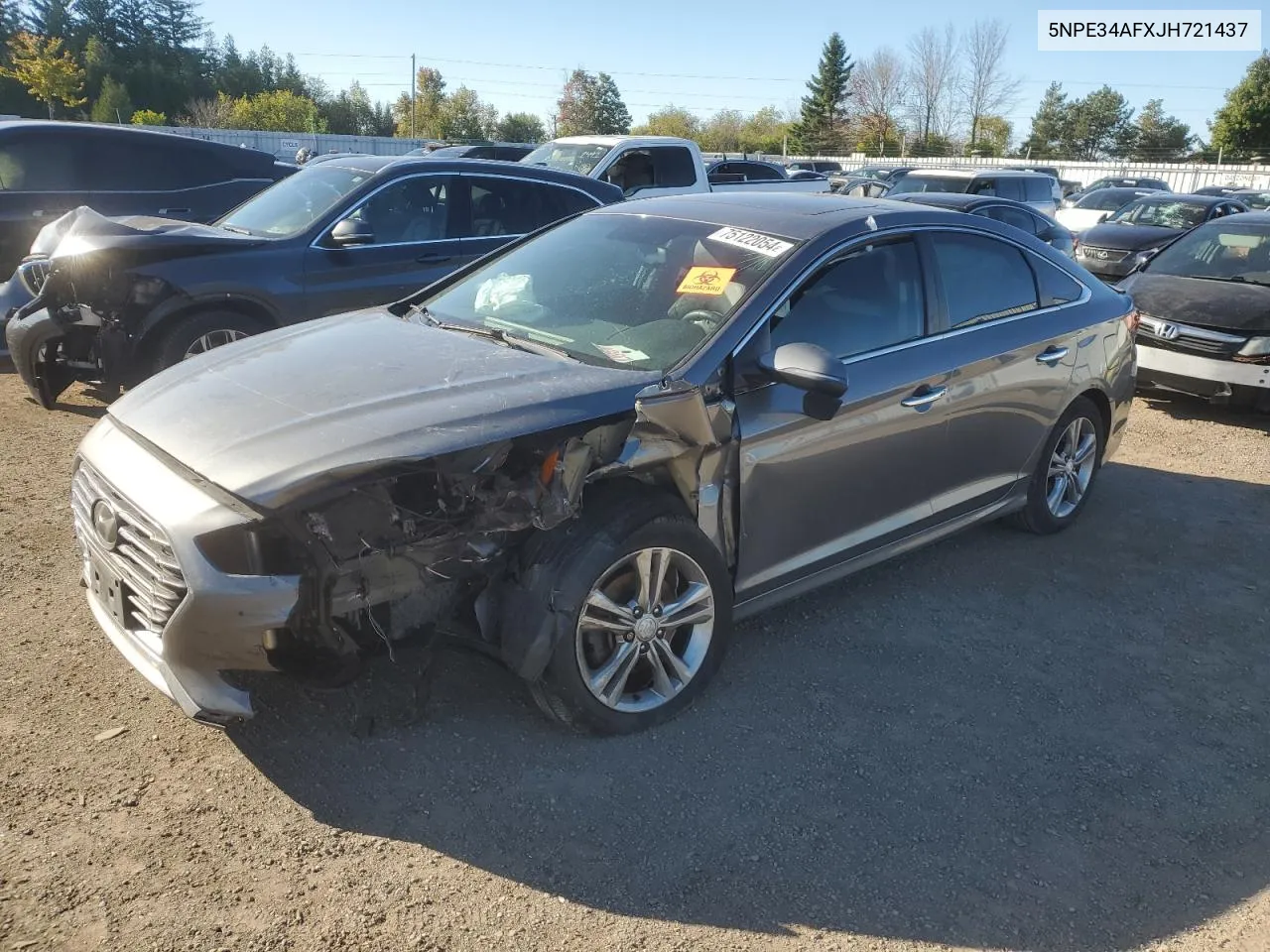 2018 Hyundai Sonata Sport VIN: 5NPE34AFXJH721437 Lot: 75122054