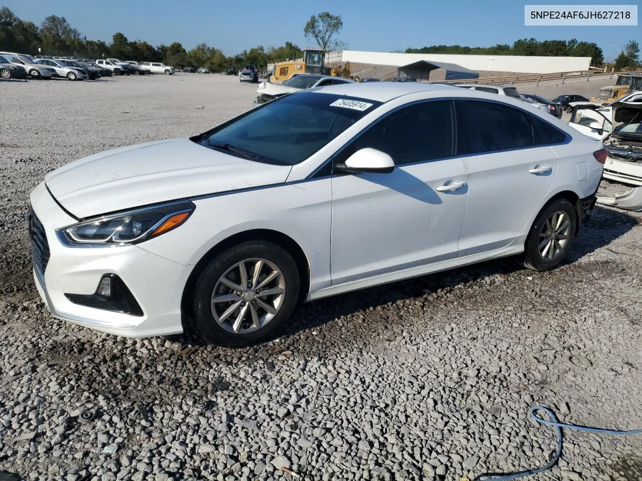 2018 Hyundai Sonata Se VIN: 5NPE24AF6JH627218 Lot: 75405914