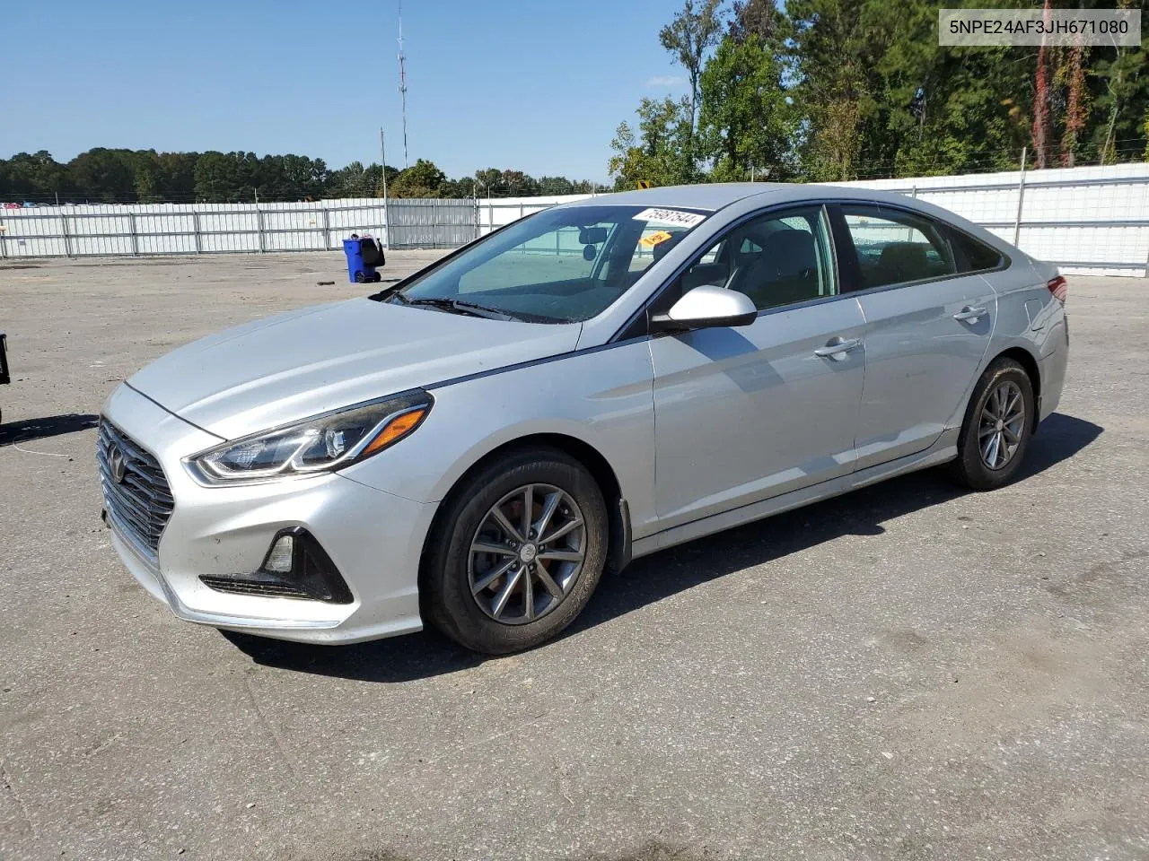 2018 Hyundai Sonata Se VIN: 5NPE24AF3JH671080 Lot: 75987544