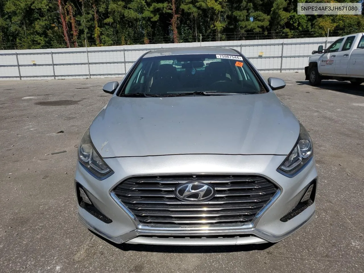 2018 Hyundai Sonata Se VIN: 5NPE24AF3JH671080 Lot: 75987544