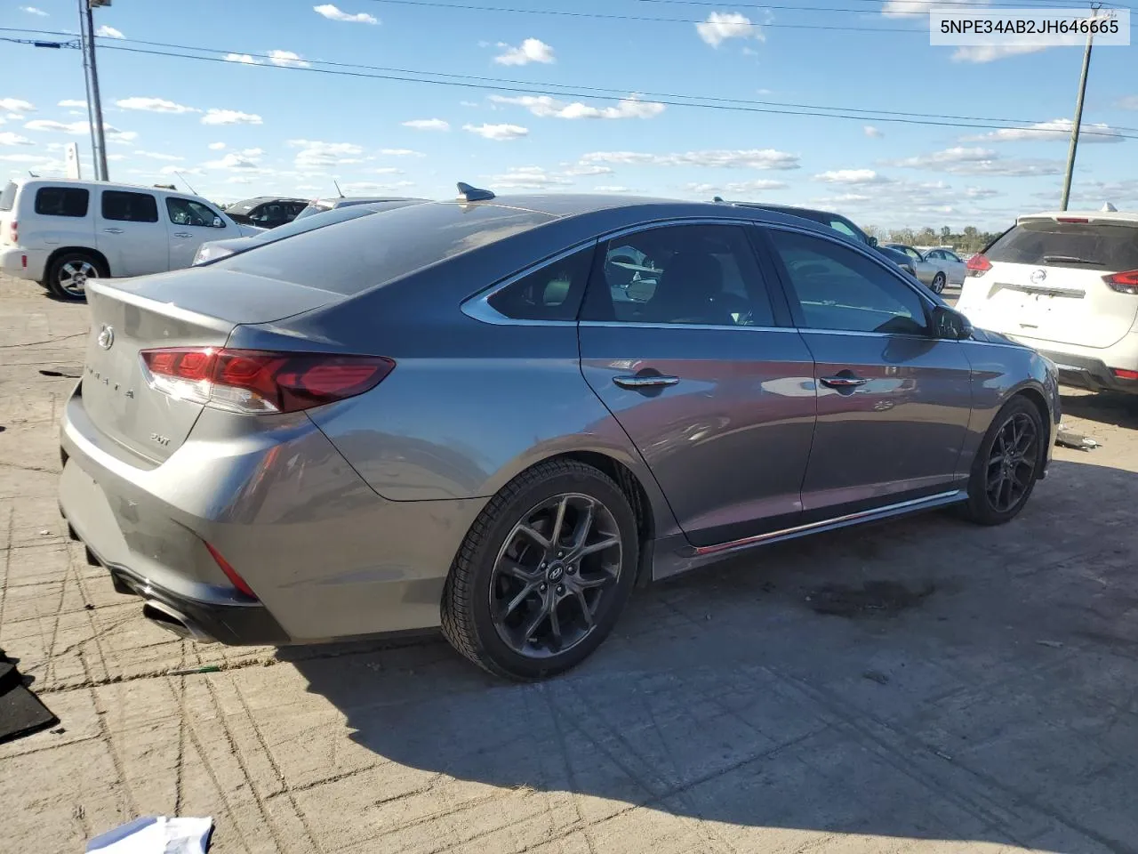 5NPE34AB2JH646665 2018 Hyundai Sonata Sport