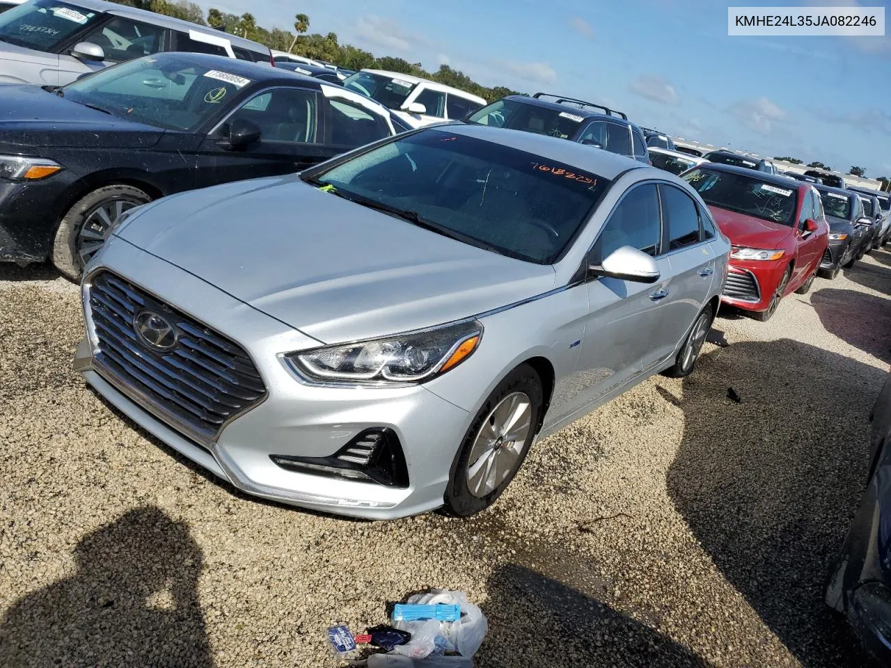 2018 Hyundai Sonata Hybrid VIN: KMHE24L35JA082246 Lot: 76188234