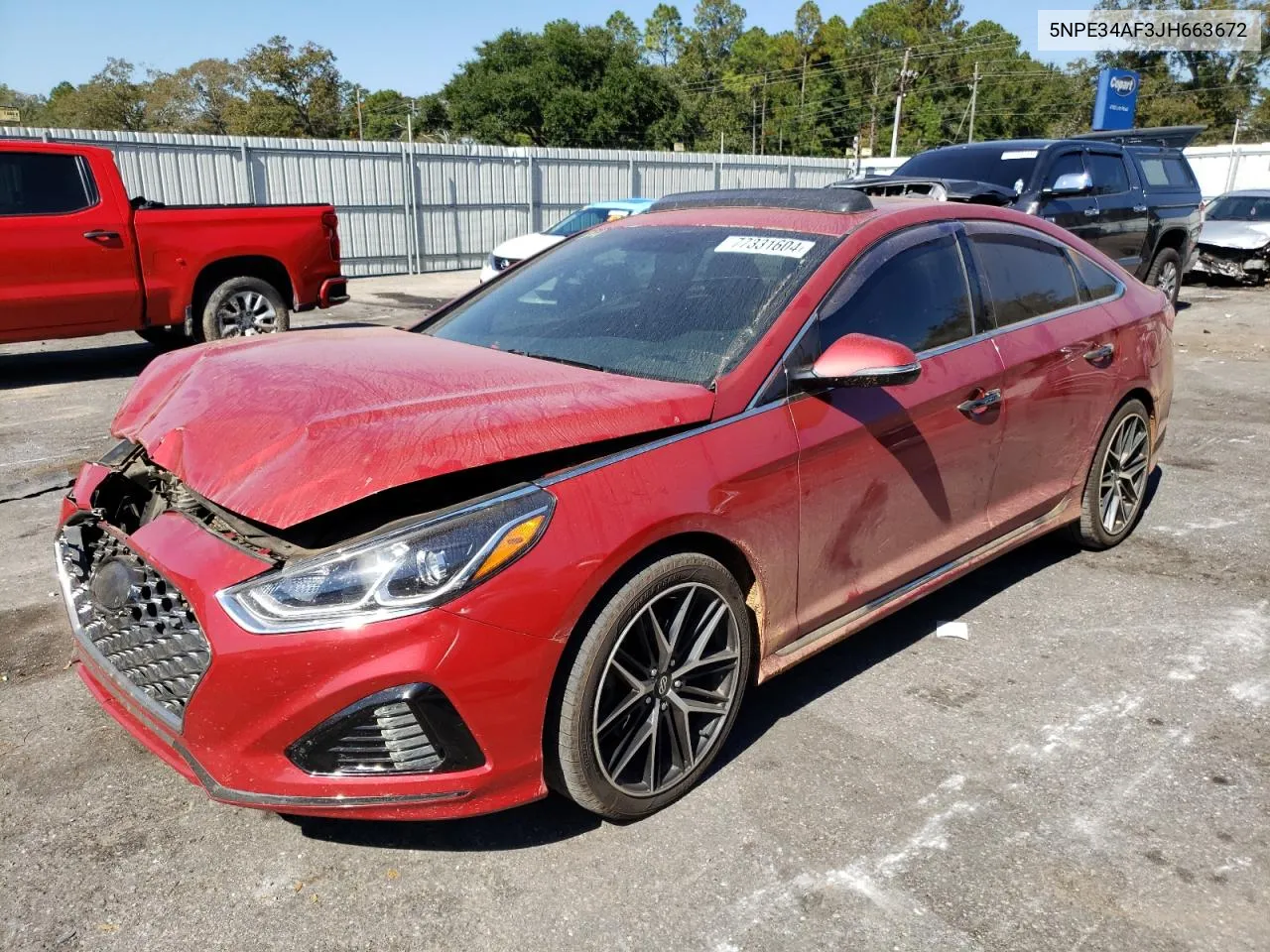 2018 Hyundai Sonata Sport VIN: 5NPE34AF3JH663672 Lot: 77331604