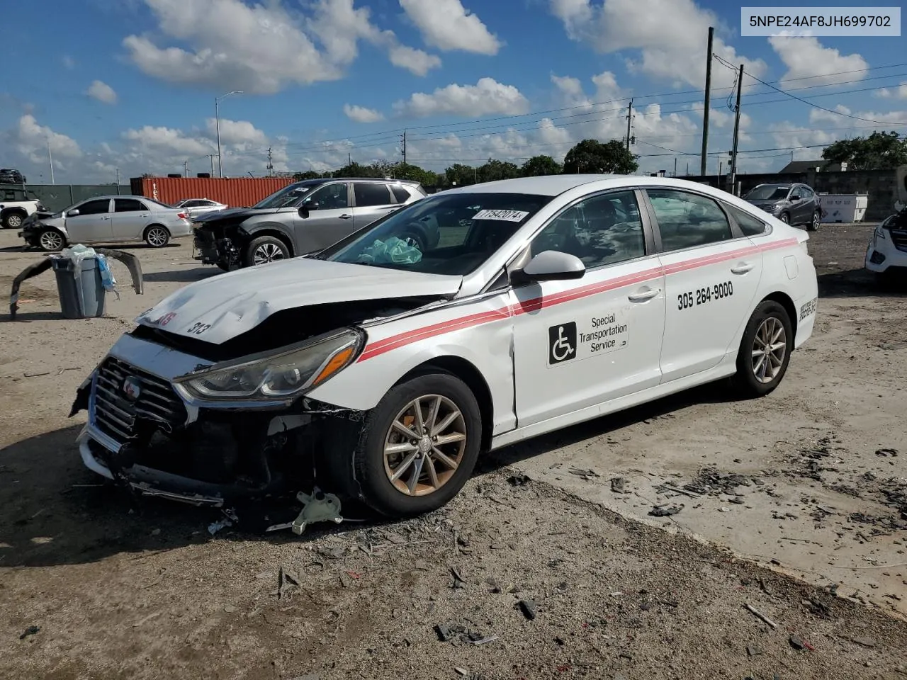 2018 Hyundai Sonata Se VIN: 5NPE24AF8JH699702 Lot: 77542074