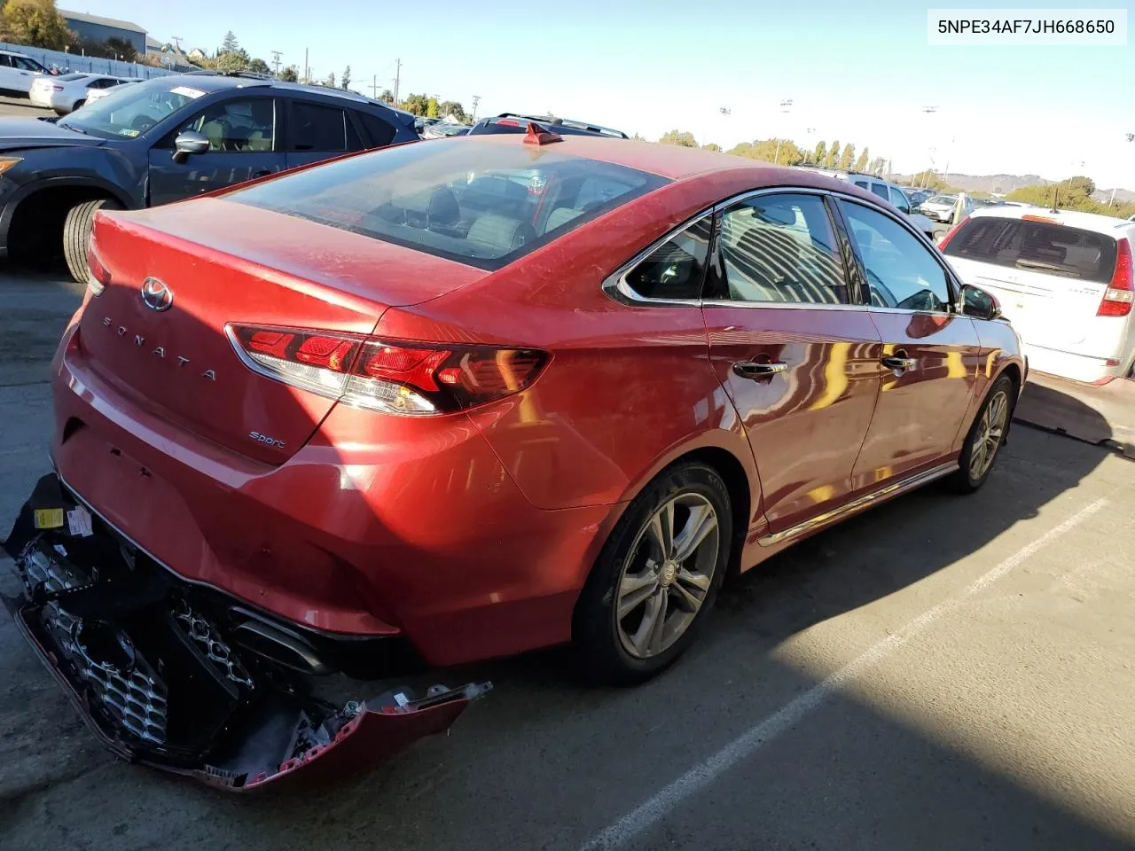 2018 Hyundai Sonata Sport VIN: 5NPE34AF7JH668650 Lot: 77844644