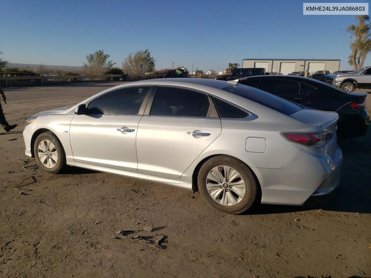 2018 Hyundai Sonata Hybrid VIN: KMHE24L39JA086803 Lot: 80312534