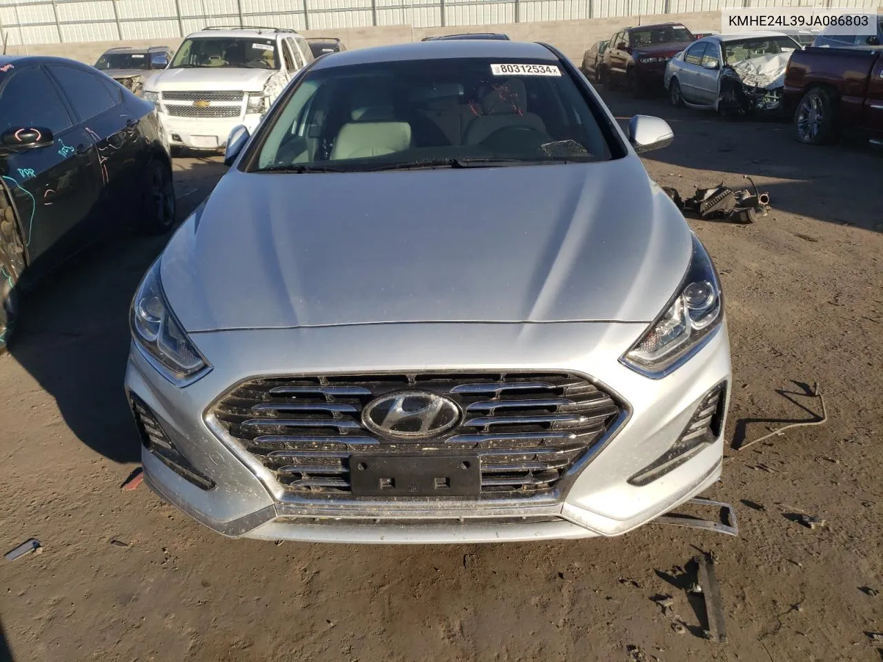 2018 Hyundai Sonata Hybrid VIN: KMHE24L39JA086803 Lot: 80312534