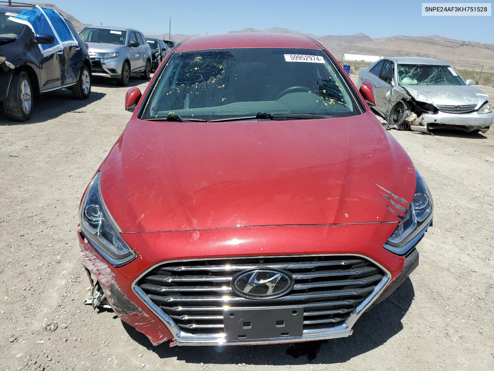 2019 Hyundai Sonata Se VIN: 5NPE24AF3KH751528 Lot: 59952974