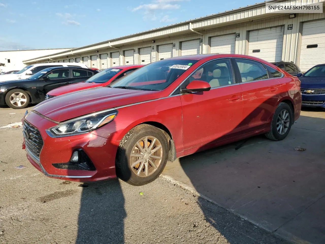 2019 Hyundai Sonata Se VIN: 5NPE24AF5KH798155 Lot: 63045904