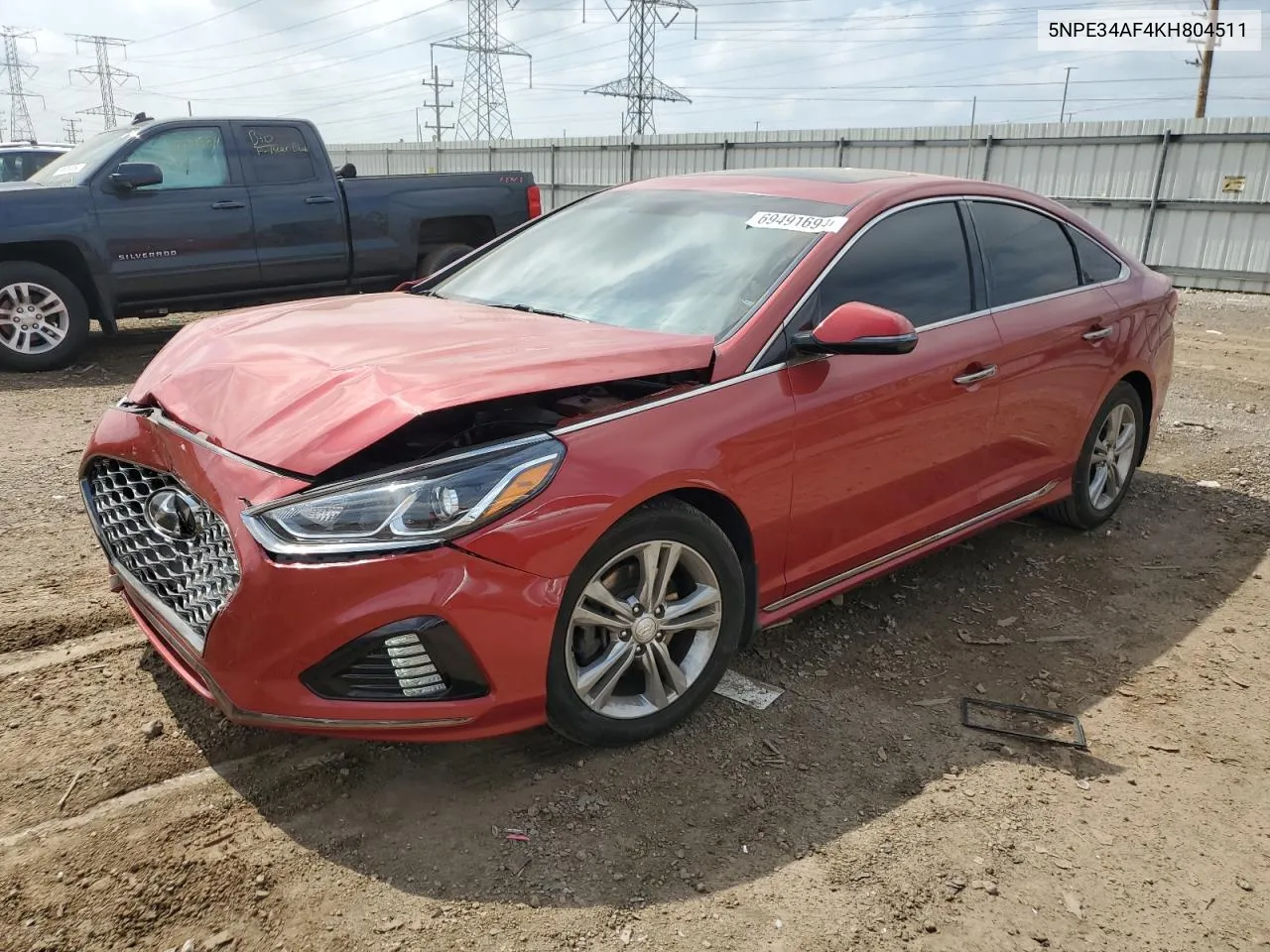 5NPE34AF4KH804511 2019 Hyundai Sonata Limited