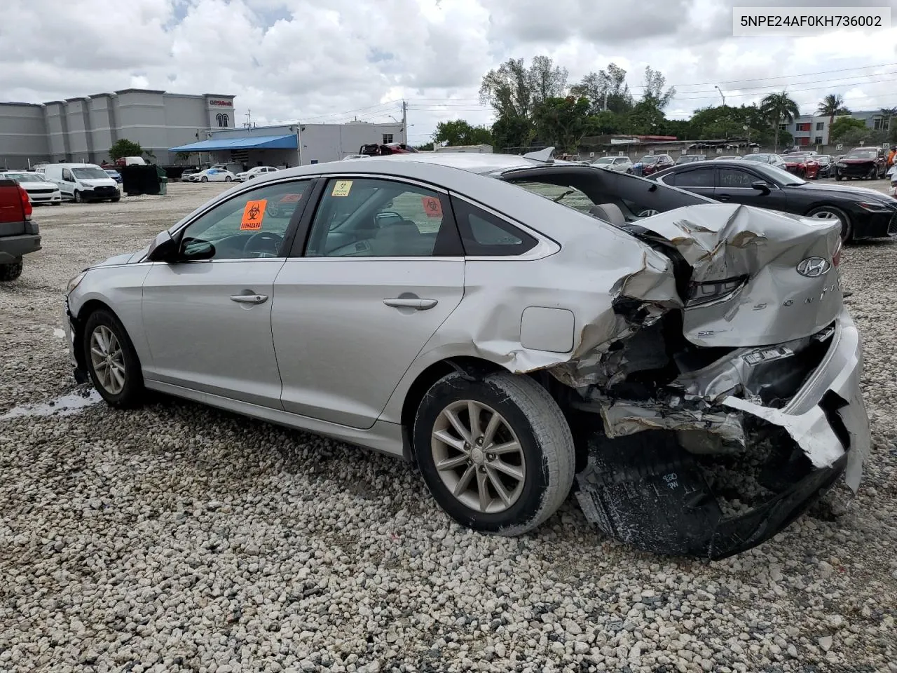 5NPE24AF0KH736002 2019 Hyundai Sonata Se