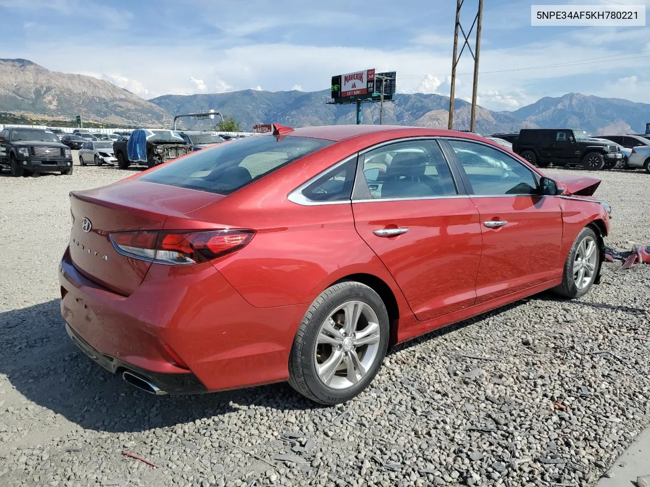 2019 Hyundai Sonata Limited VIN: 5NPE34AF5KH780221 Lot: 70890234