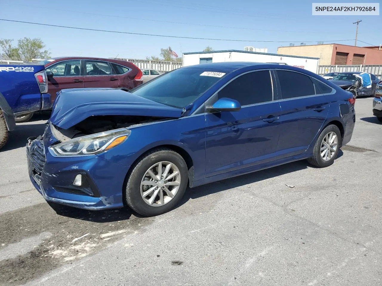 2019 Hyundai Sonata Se VIN: 5NPE24AF2KH792684 Lot: 71075694