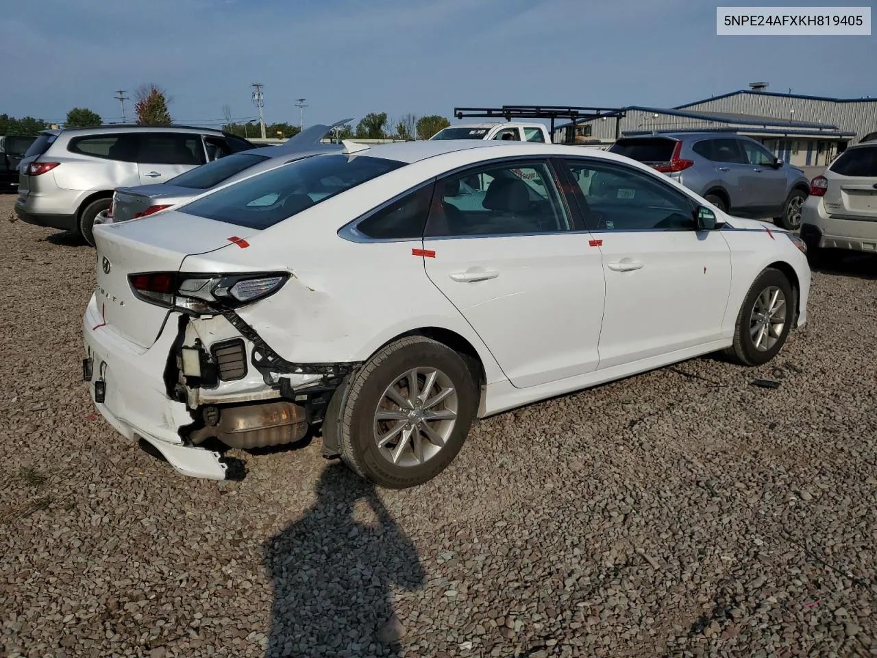 2019 Hyundai Sonata Se VIN: 5NPE24AFXKH819405 Lot: 71348334