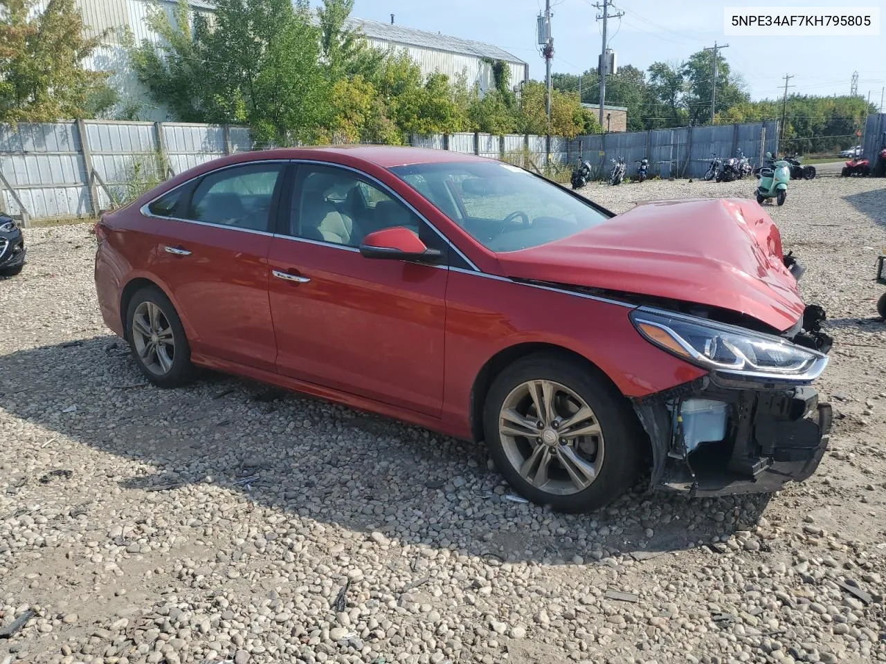 2019 Hyundai Sonata Limited VIN: 5NPE34AF7KH795805 Lot: 71392094