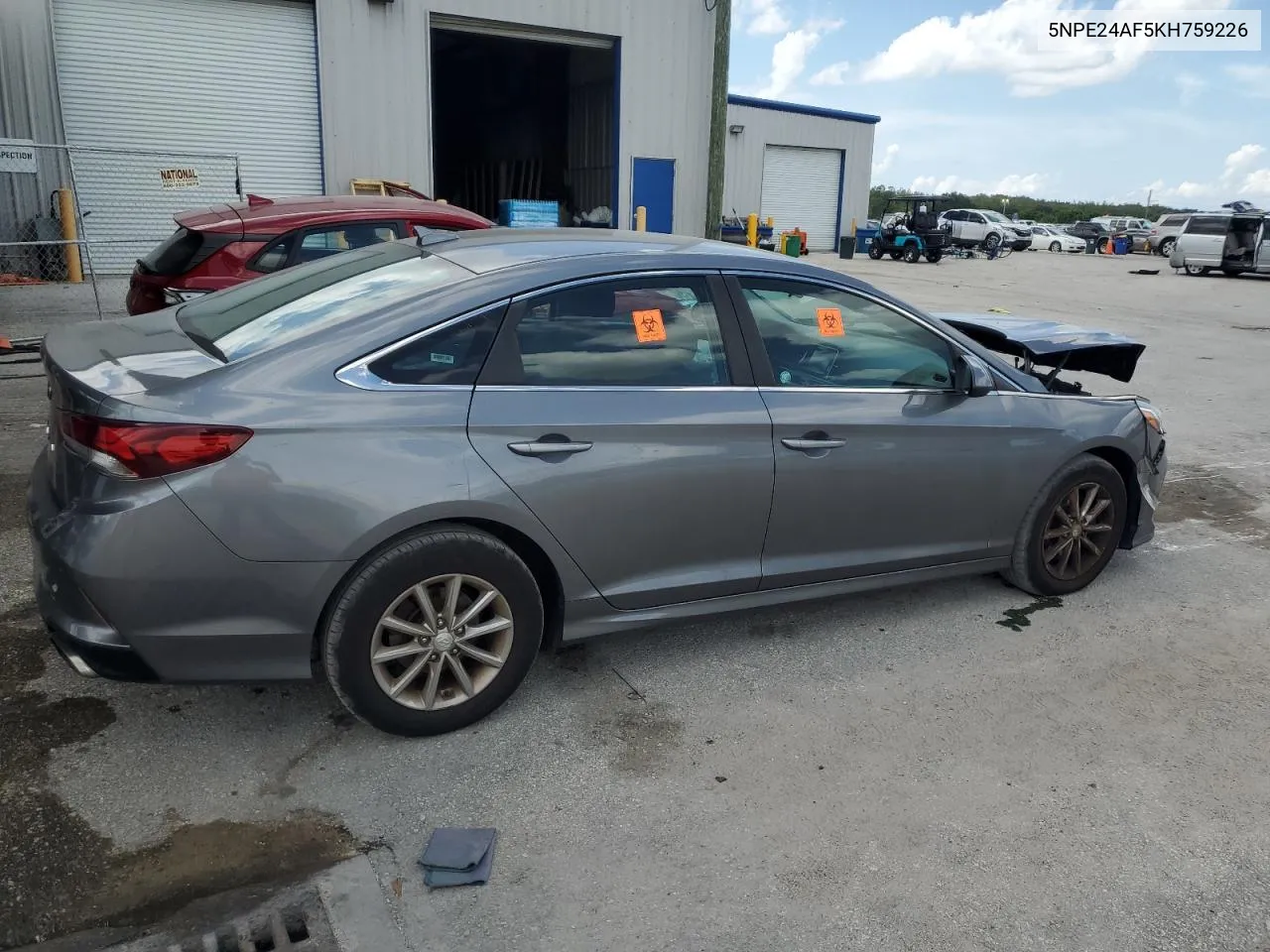 5NPE24AF5KH759226 2019 Hyundai Sonata Se