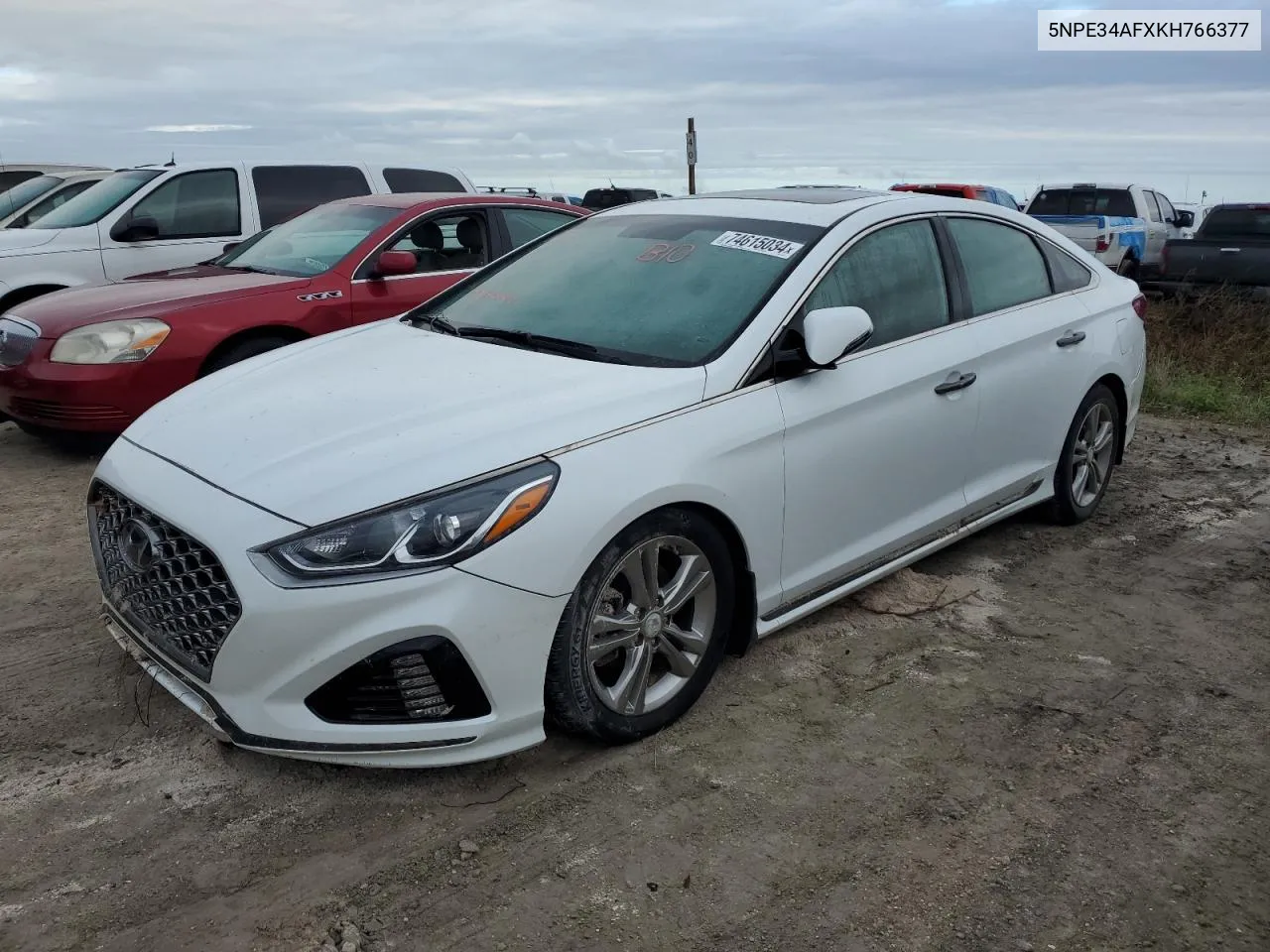 2019 Hyundai Sonata Limited VIN: 5NPE34AFXKH766377 Lot: 74615034