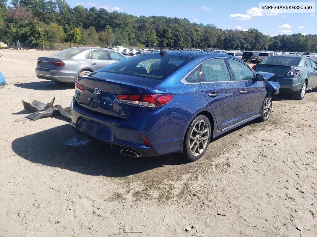 2019 Hyundai Sonata Limited Turbo VIN: 5NPE34AB6KH820660 Lot: 75249374