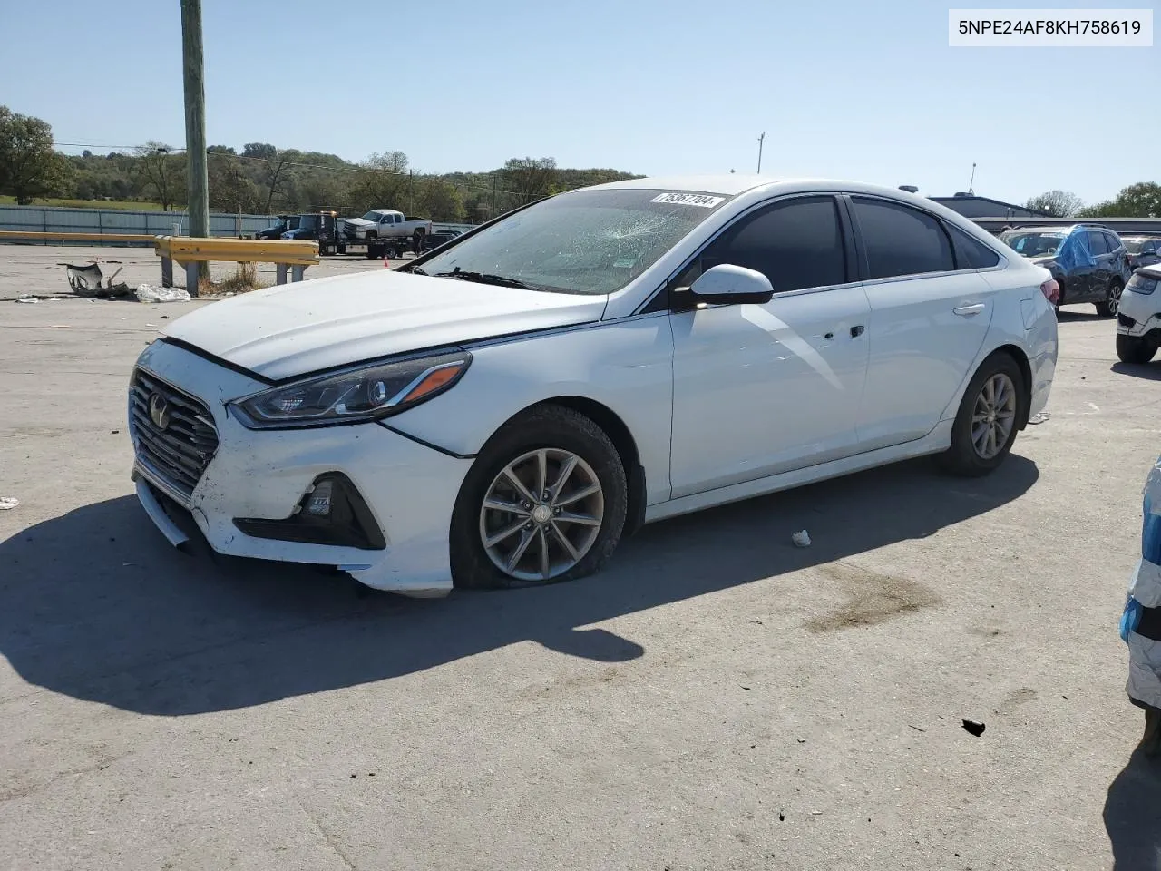 2019 Hyundai Sonata Se VIN: 5NPE24AF8KH758619 Lot: 75367704