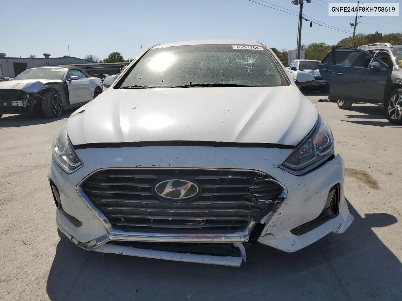 2019 Hyundai Sonata Se VIN: 5NPE24AF8KH758619 Lot: 75367704