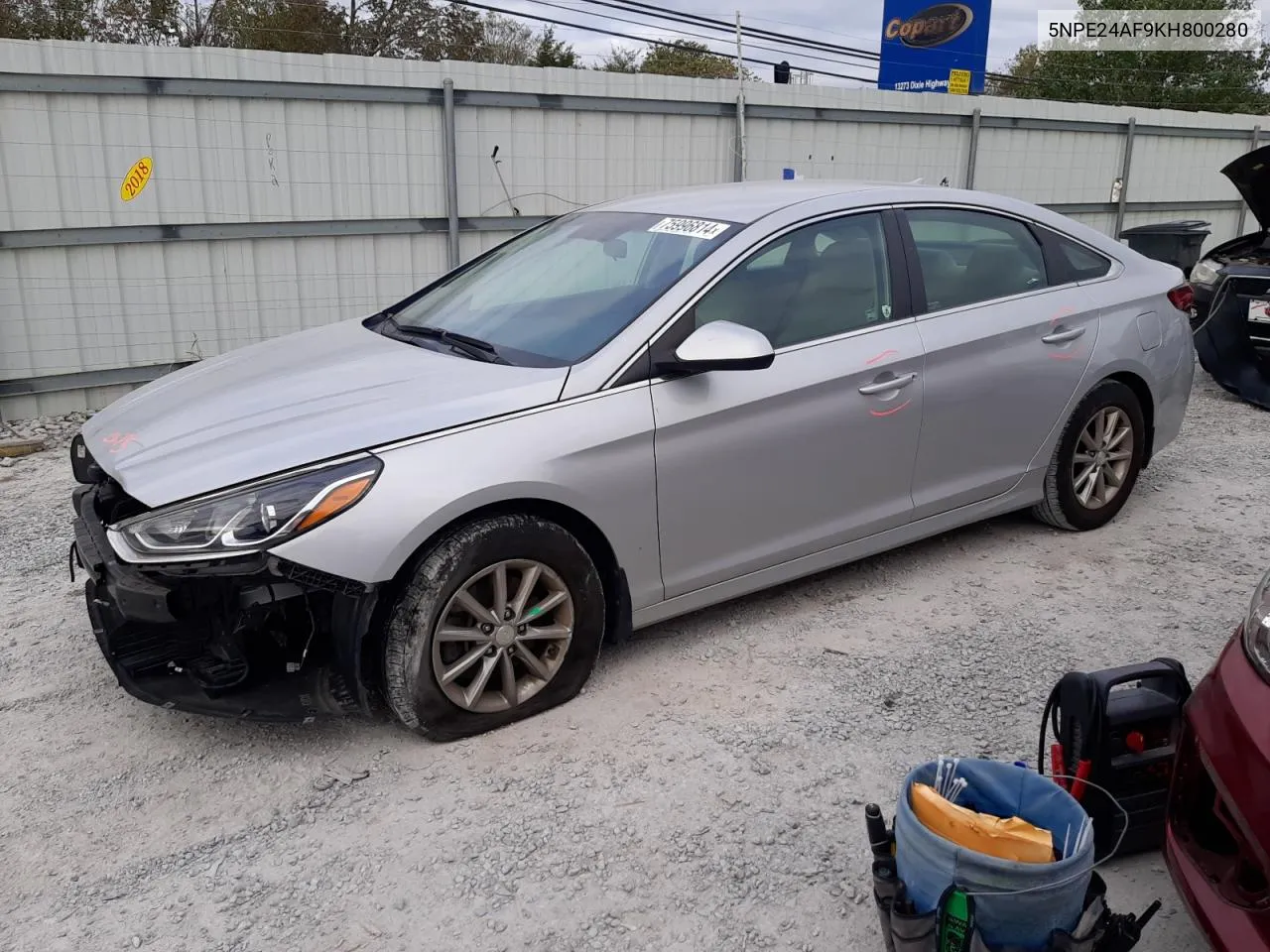 5NPE24AF9KH800280 2019 Hyundai Sonata Se