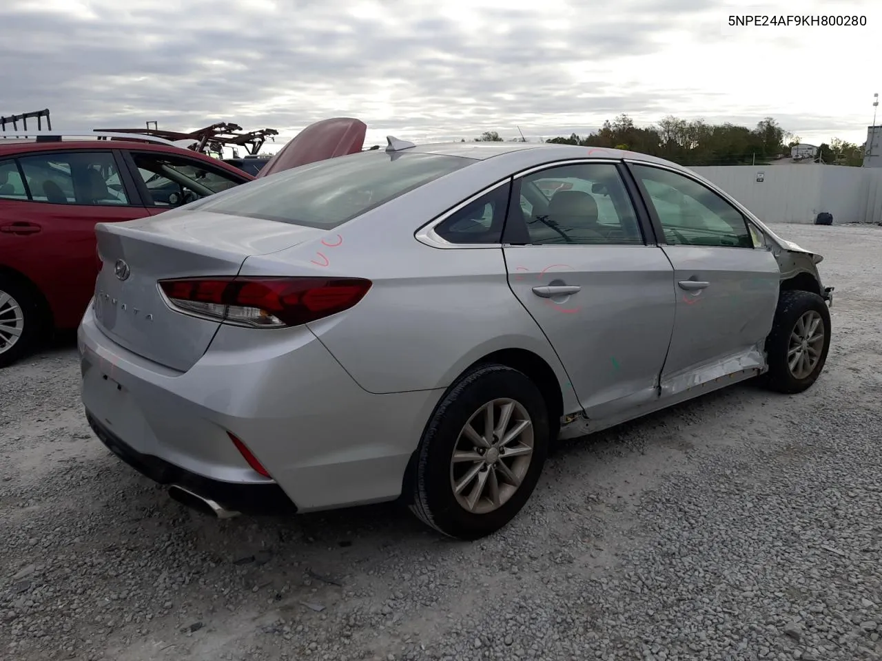 2019 Hyundai Sonata Se VIN: 5NPE24AF9KH800280 Lot: 75996814