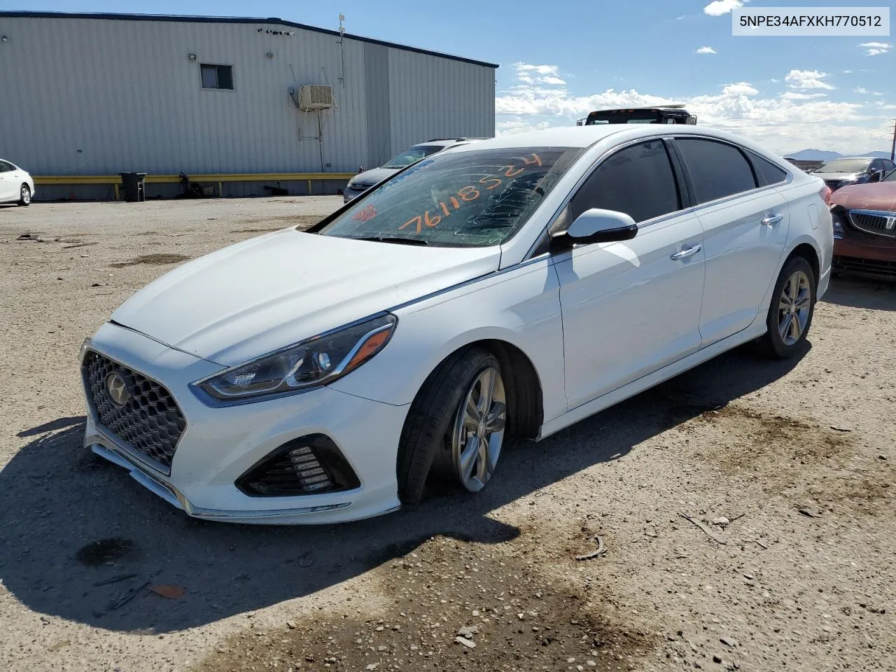 2019 Hyundai Sonata Limited VIN: 5NPE34AFXKH770512 Lot: 76118524