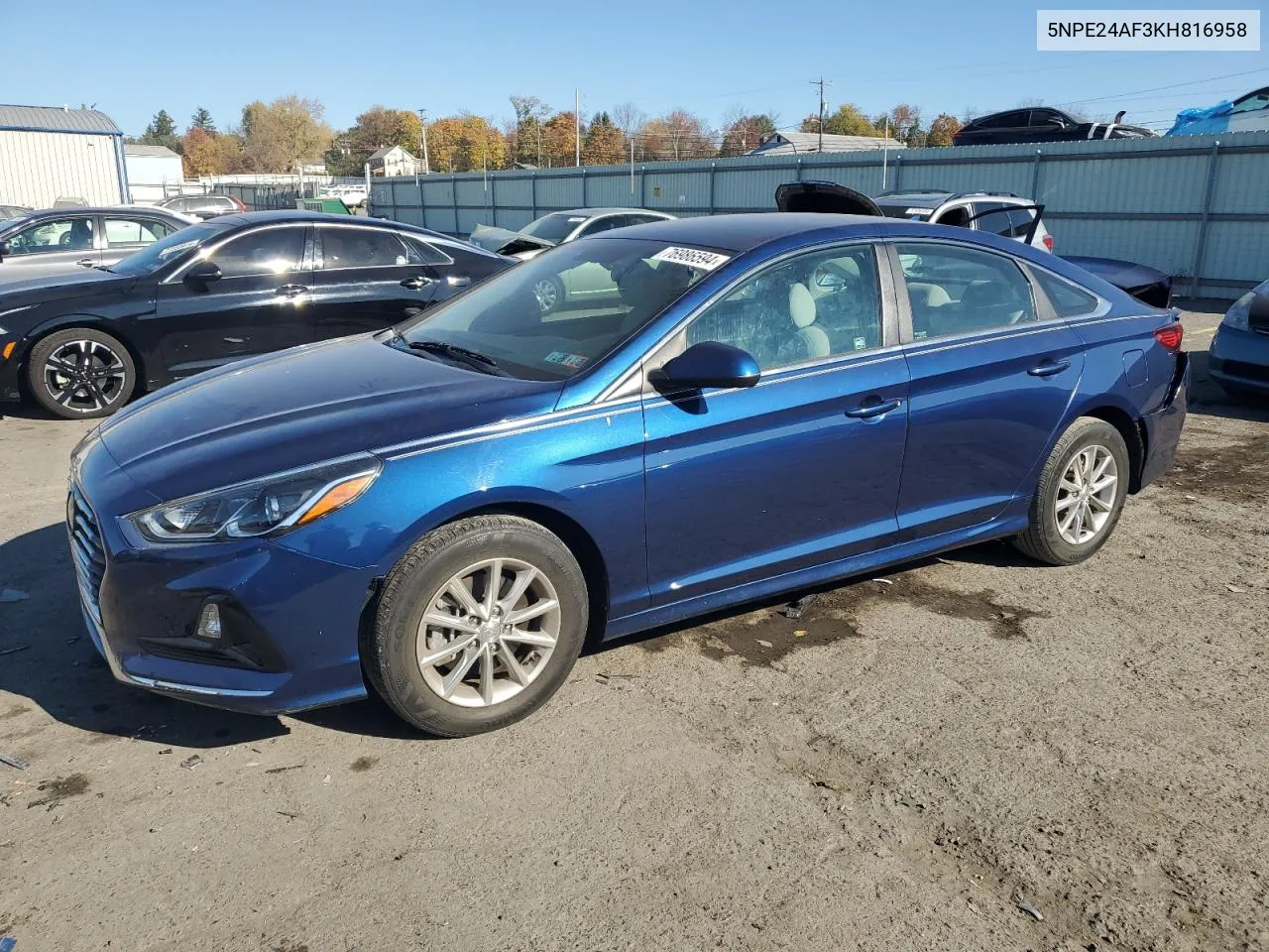 2019 Hyundai Sonata Se VIN: 5NPE24AF3KH816958 Lot: 76986594