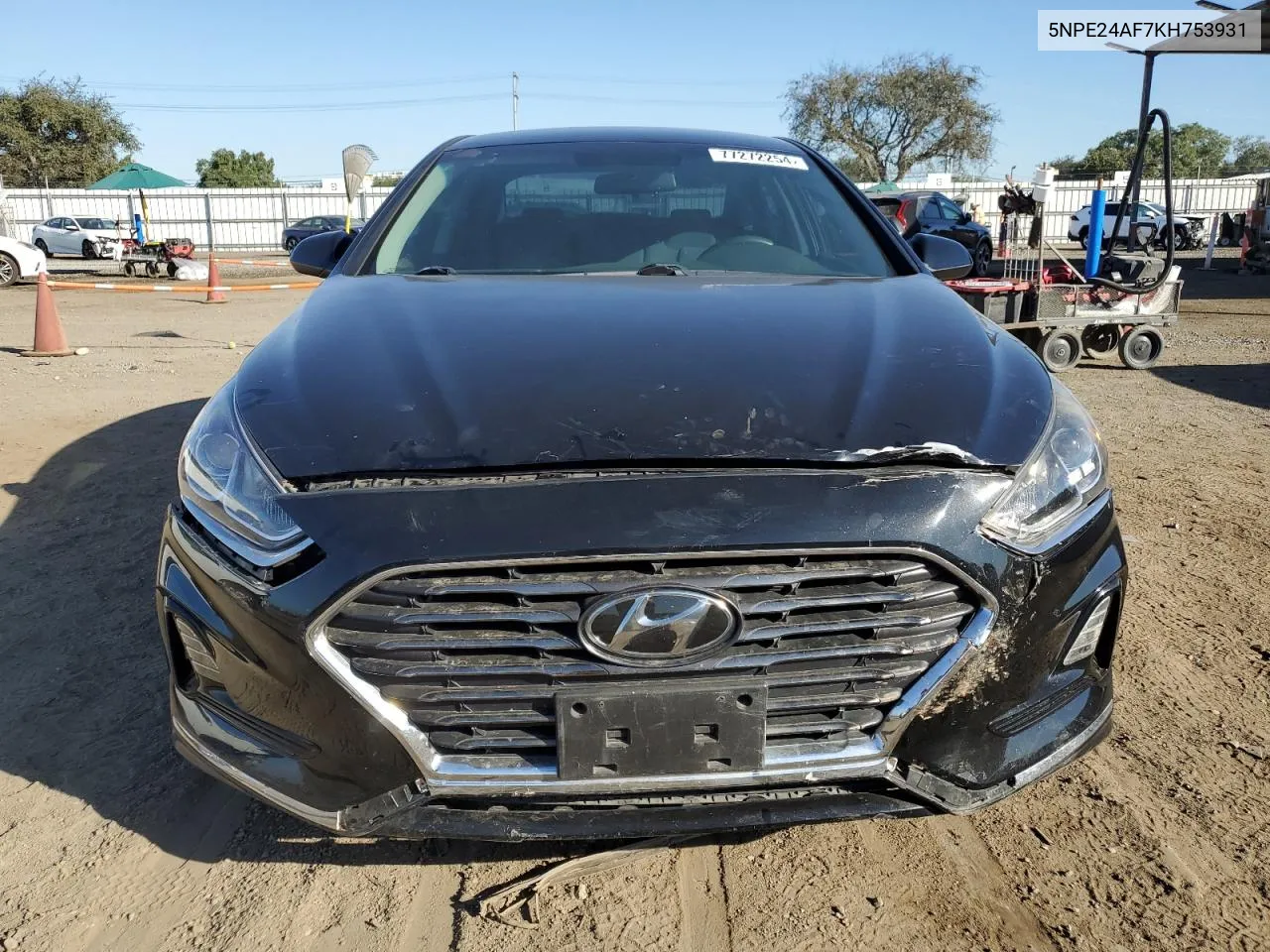 2019 Hyundai Sonata Se VIN: 5NPE24AF7KH753931 Lot: 77272254