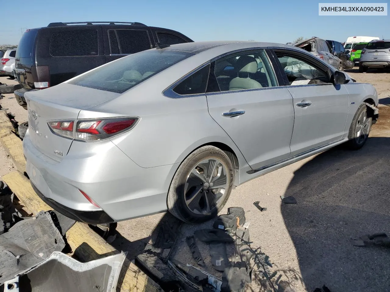 2019 Hyundai Sonata Hybrid VIN: KMHE34L3XKA090423 Lot: 77391154