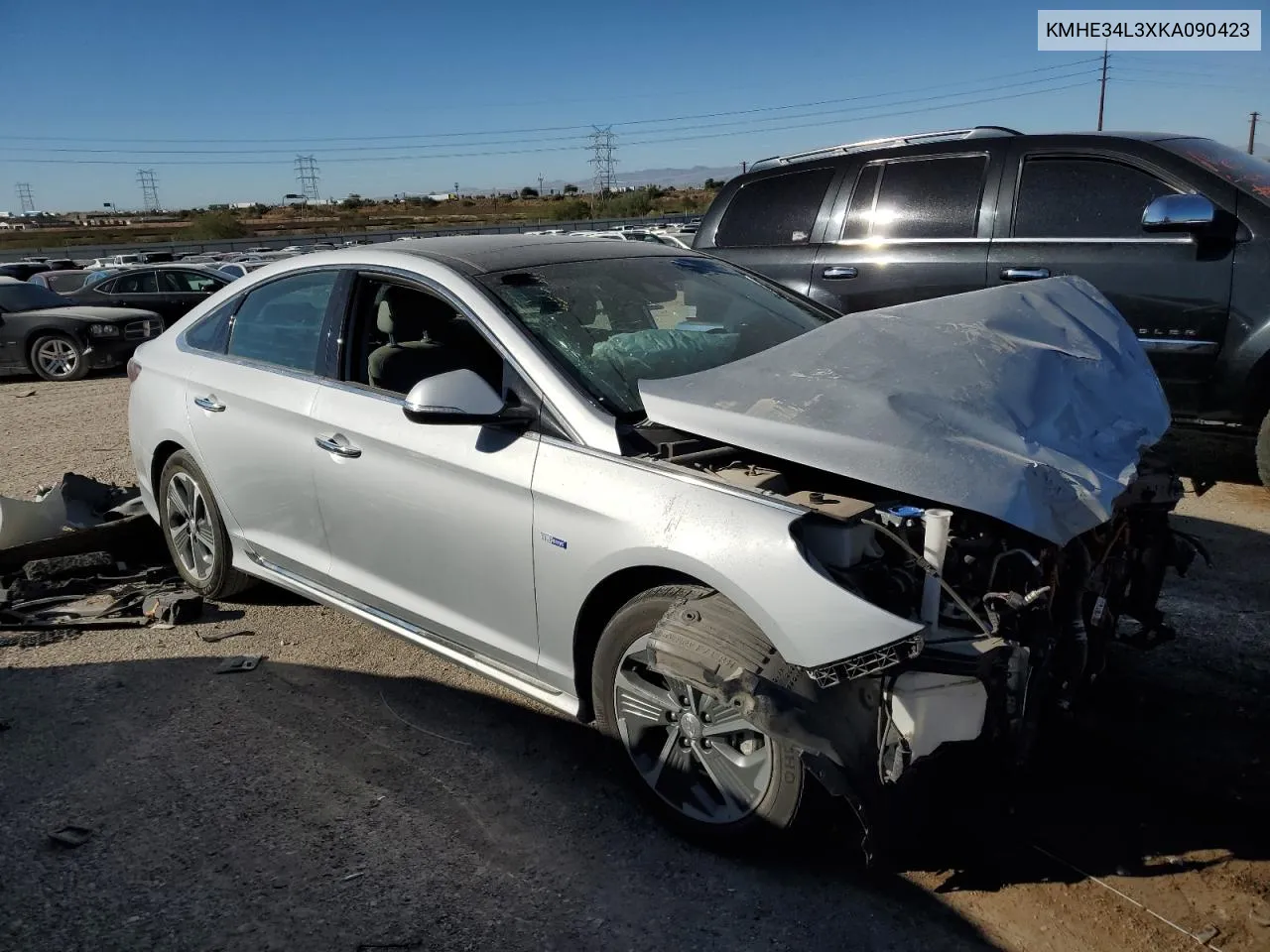 2019 Hyundai Sonata Hybrid VIN: KMHE34L3XKA090423 Lot: 77391154