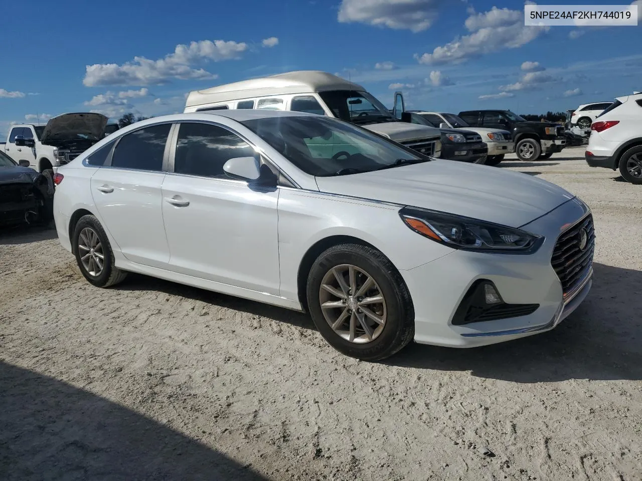 2019 Hyundai Sonata Se VIN: 5NPE24AF2KH744019 Lot: 77445434