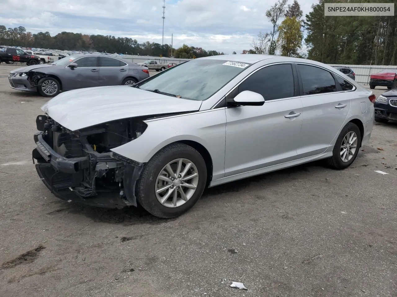 2019 Hyundai Sonata Se VIN: 5NPE24AF0KH800054 Lot: 77562734