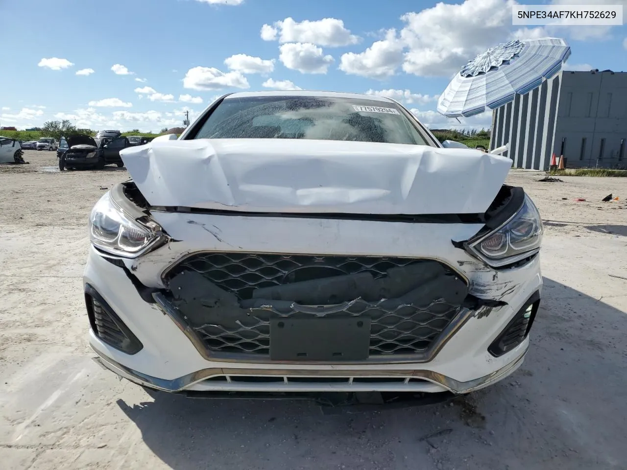 2019 Hyundai Sonata Limited VIN: 5NPE34AF7KH752629 Lot: 77579294